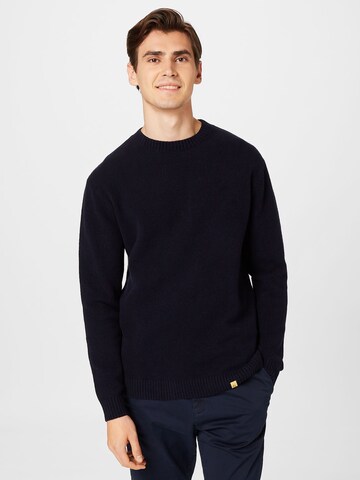 COLOURS & SONS Sweater 'Hairy' in Blue: front