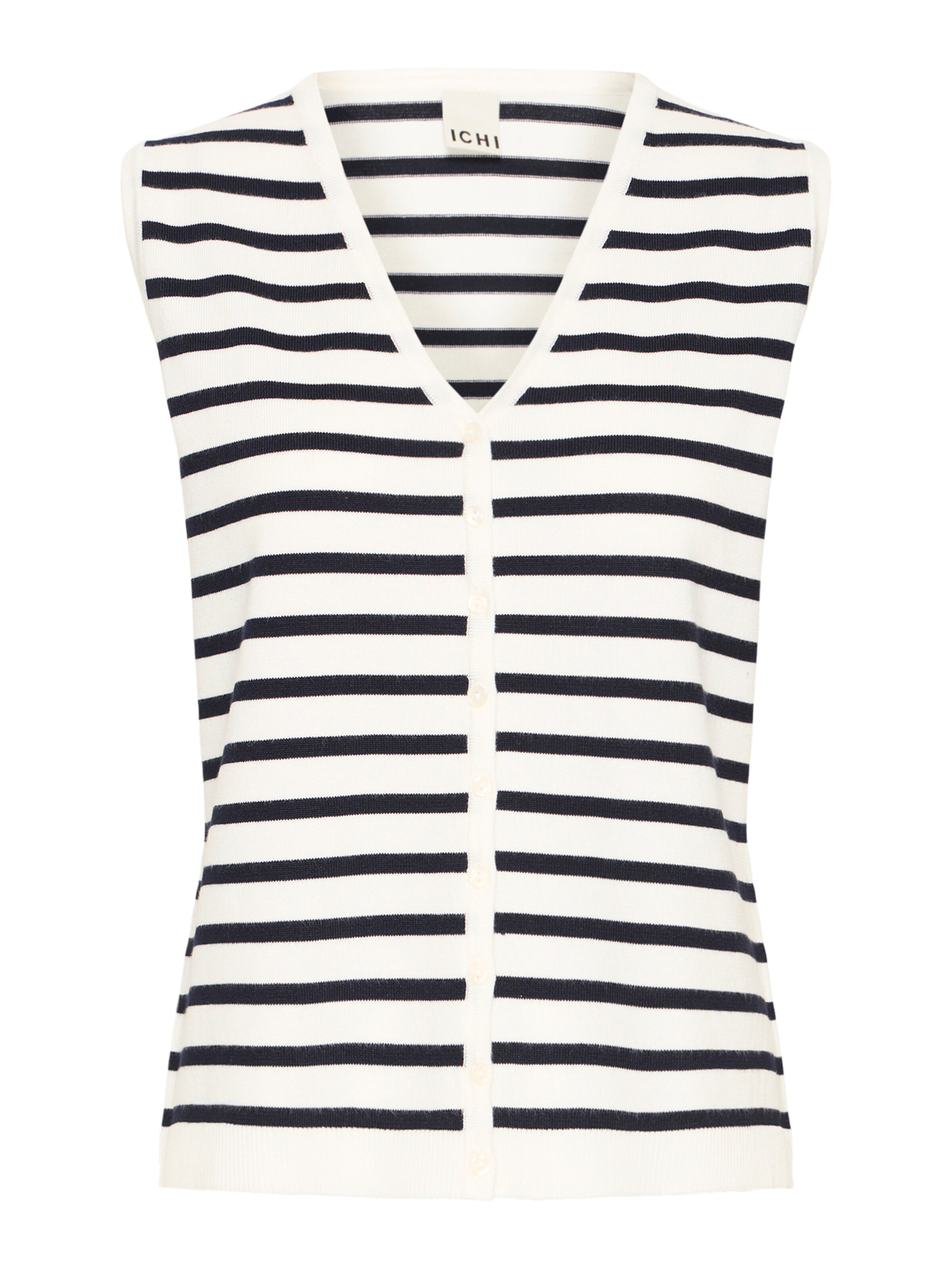 ICHI Πλεκτό γιλέκο 'IHLULS' σε λευκό: μπροστά