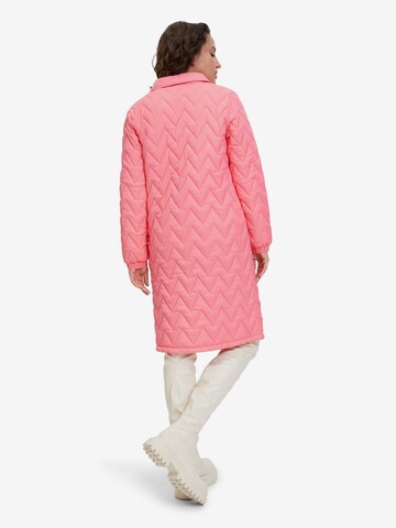 Cartoon Steppjacke mit Kragen in Pink