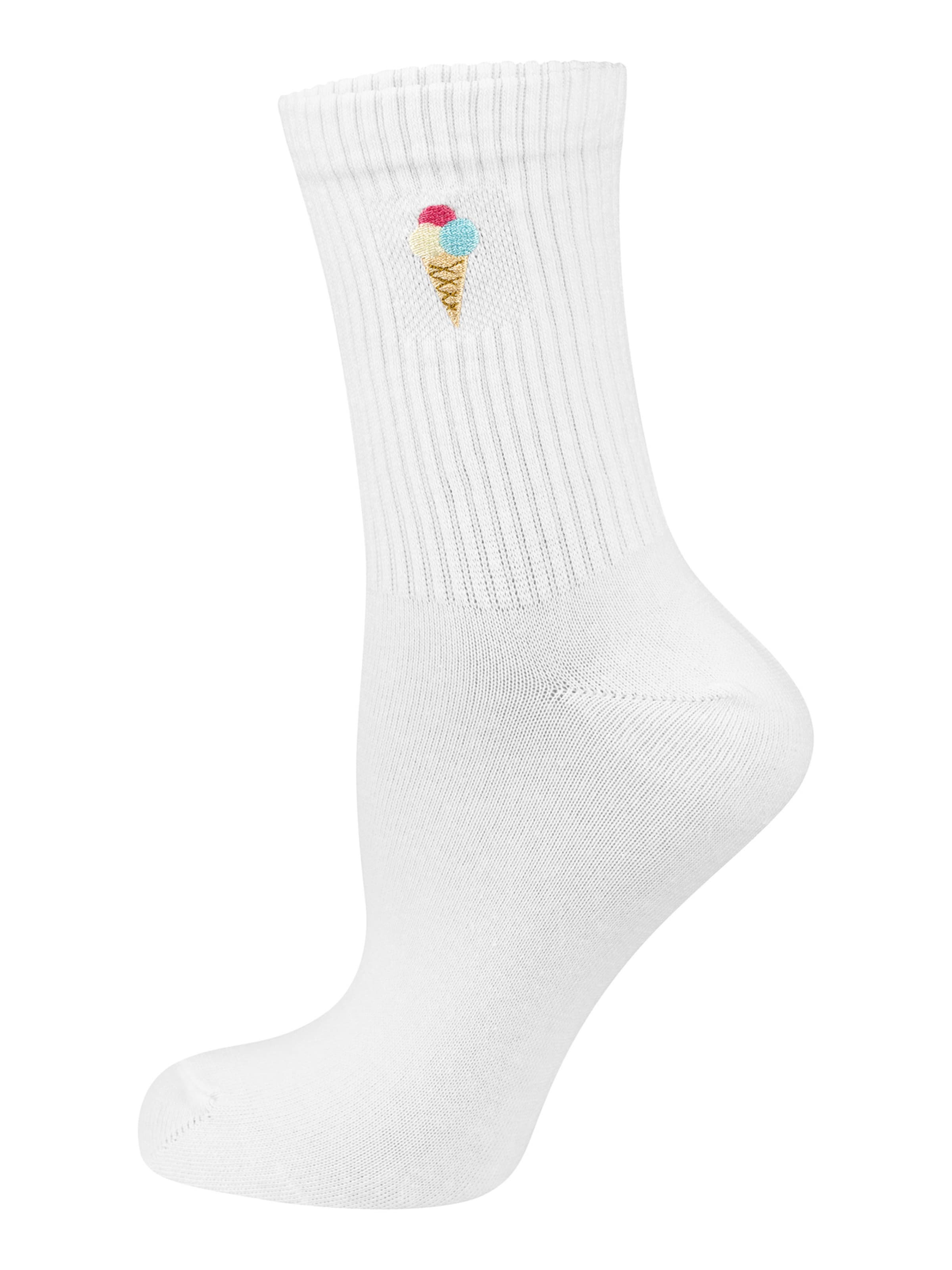 Nur Die Basicsocken ' Good Vibes ' in Weiß