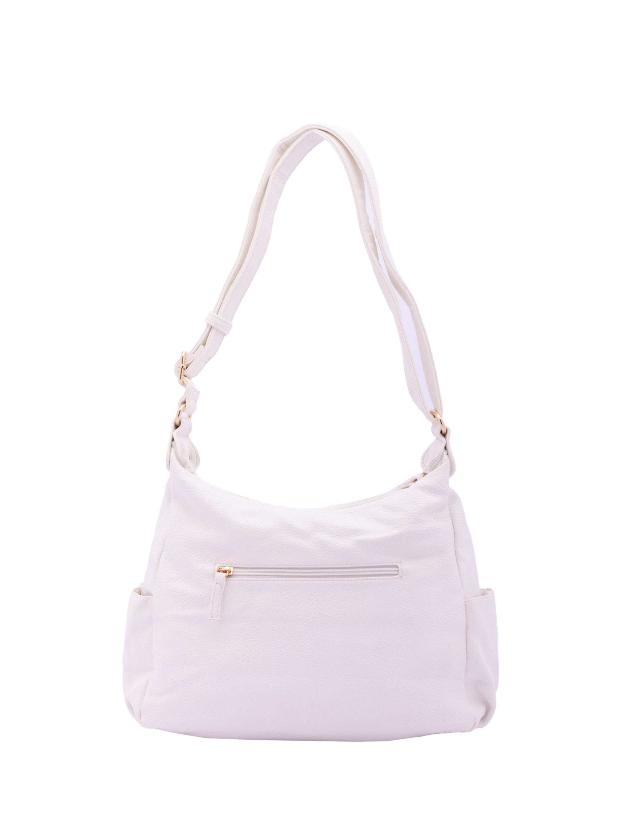 Borsa a spalla 'Borsa a Spalla Donna Ecopelle - Zip e Tasche Multiple' di B. Cavalli in bianco