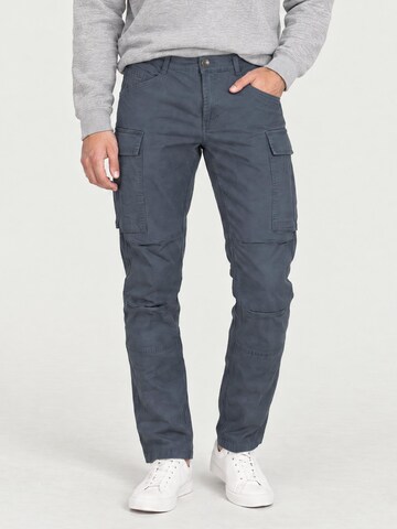 yazubi Regular Cargo Pants 'Jayden' in Blue: front