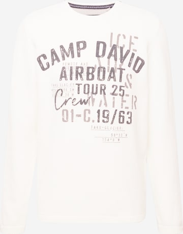 CAMP DAVID Sweater in White: front