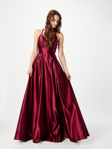 STAR NIGHT Evening Dress in Red: front