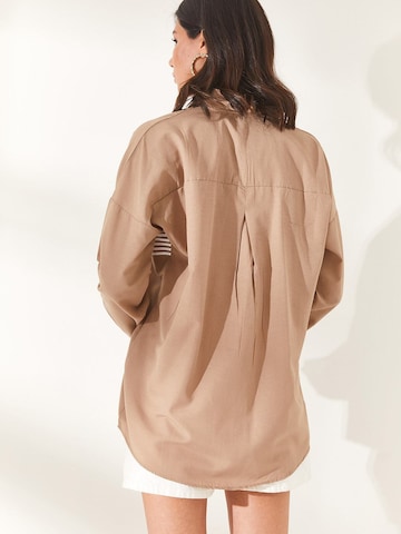 Camicia da donna di olalook in marrone