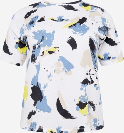 Tricou Studio Untold pe bej deschis / albastru fumuriu / albastru porumbel / albastru închis / galben citron, Vizualizare produs