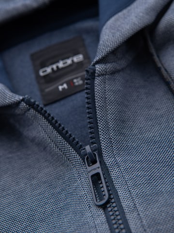 Ombre Sweatvest 'OM-SSZP-0191' in Blauw