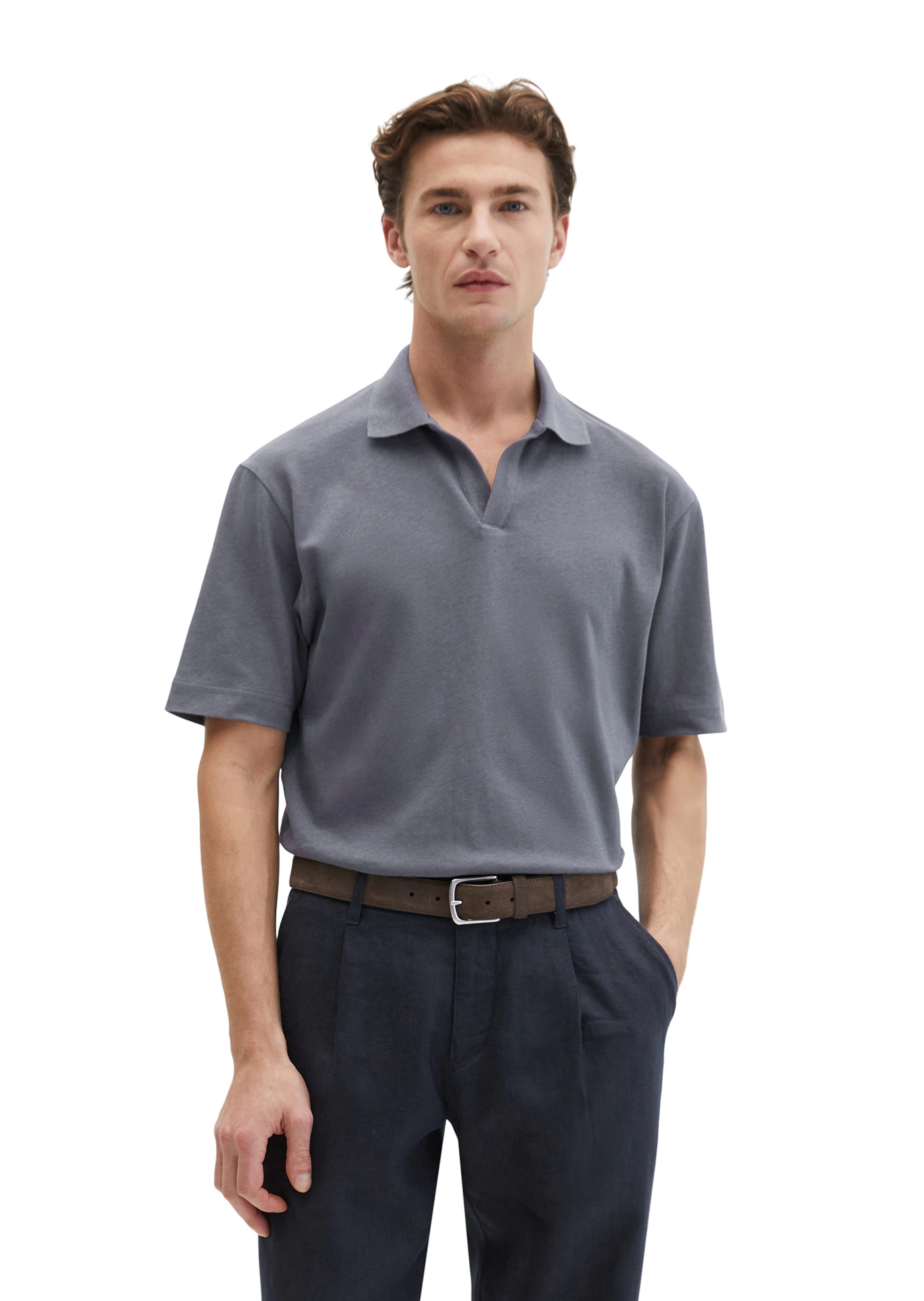 Marc O'Polo Poloshirt in Grau: Vorderseite