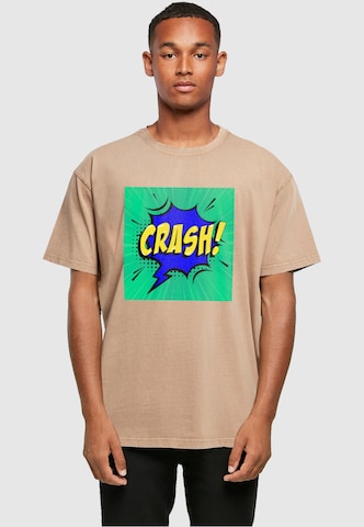 Merchcode T-Shirt 'Crash Comic' in Beige: predná strana