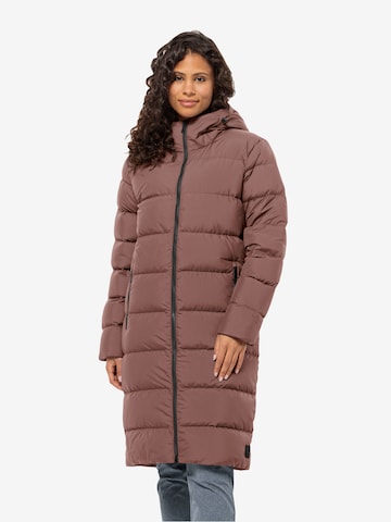 JACK WOLFSKIN - Sobretudo outdoor 'FROZEN PALACE' em castanho: frente