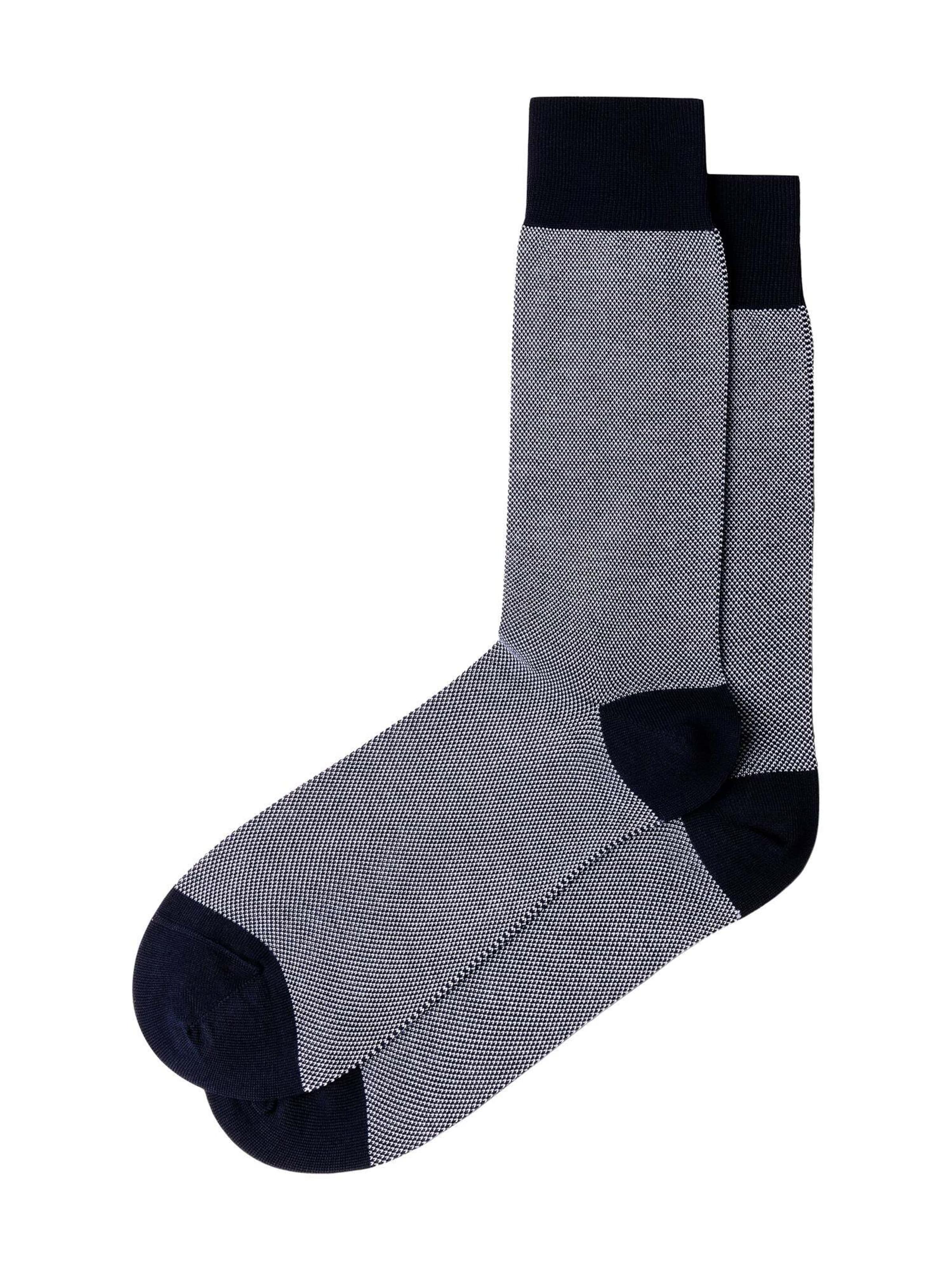 Hackett London Socken ' BIRDS EYE  ' in Blau: Vorderseite