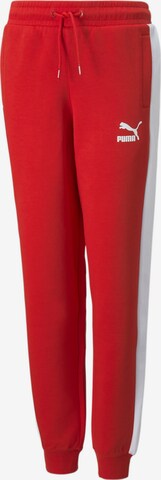 PUMA Regular Pants in Red: front