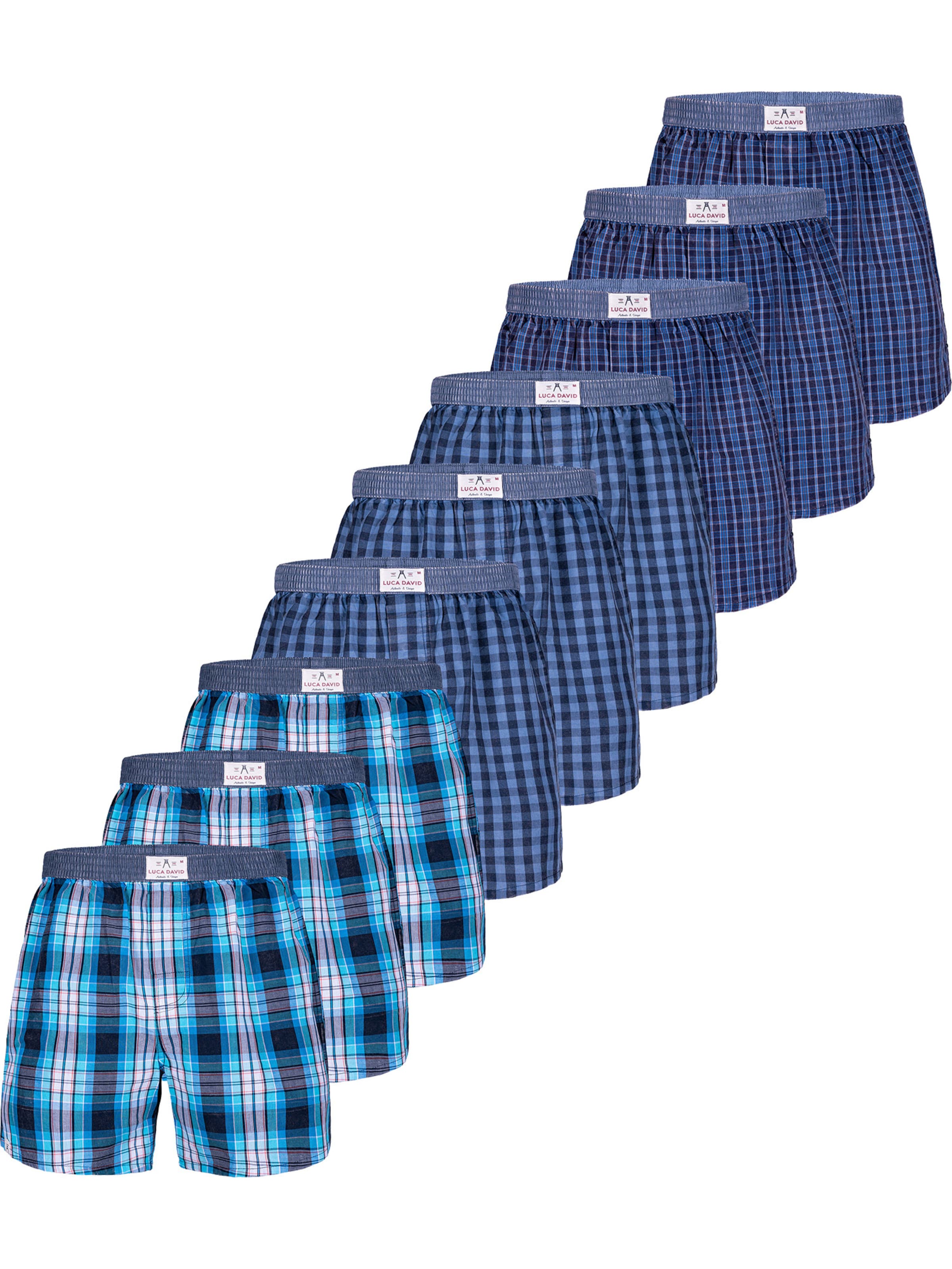 Luca David Boxer shorts ' Olden Glory ' in Blue: front