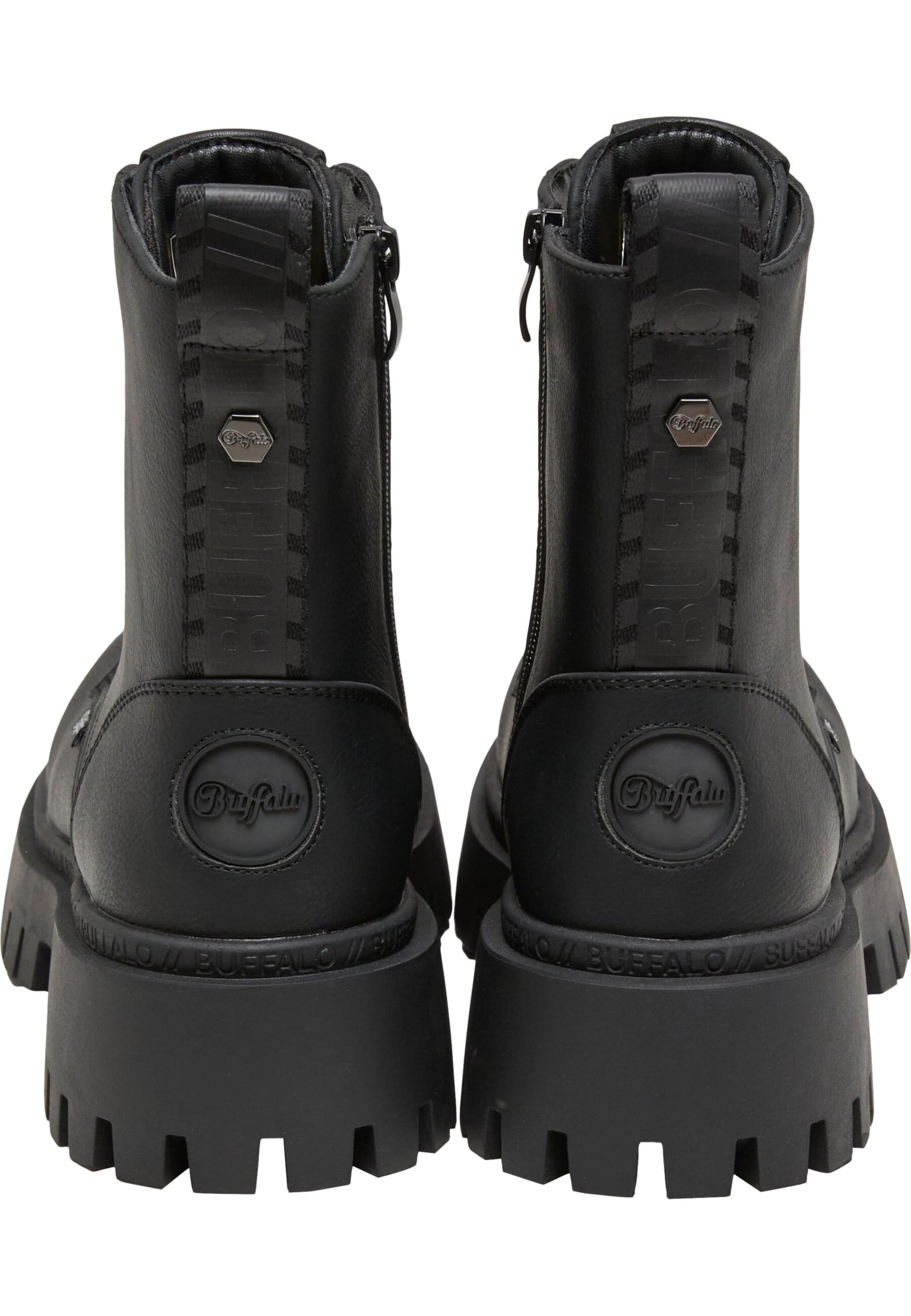 juoda BUFFALO Suvarstomieji kulkšnis dengiantys batai 'Zanos'