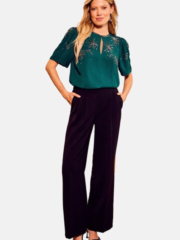 Chemisier love & roses en bleu : devant