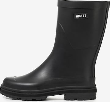 Botine 'MID RAIN ' de la AIGLE pe negru: față
