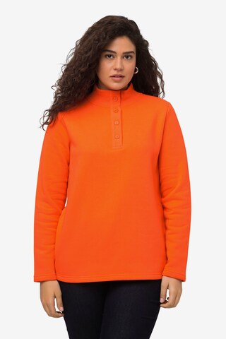 Sweat-shirt Ulla Popken en orange : devant