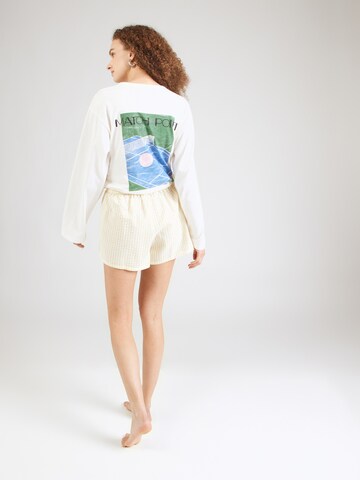 Pantaloni de pijama 'Seersucker' de la Hunkemöller pe galben