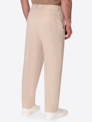 Distretto12 Slim fit Trousers with creases ' 34" BAN T. ALLORO. ' in Beige