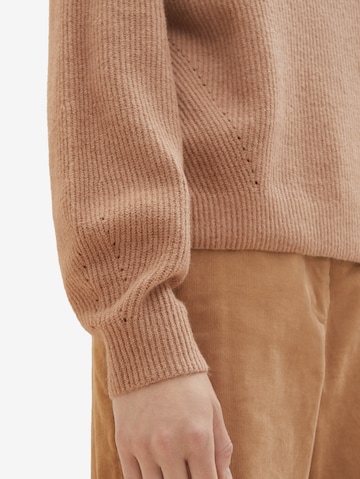 TOM TAILOR Sweater in Brown