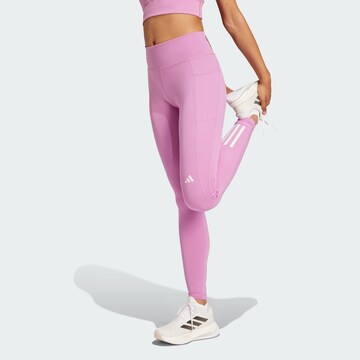 ADIDAS PERFORMANCE Skinny Sportbroek 'Own the Run' in Lila: voorkant