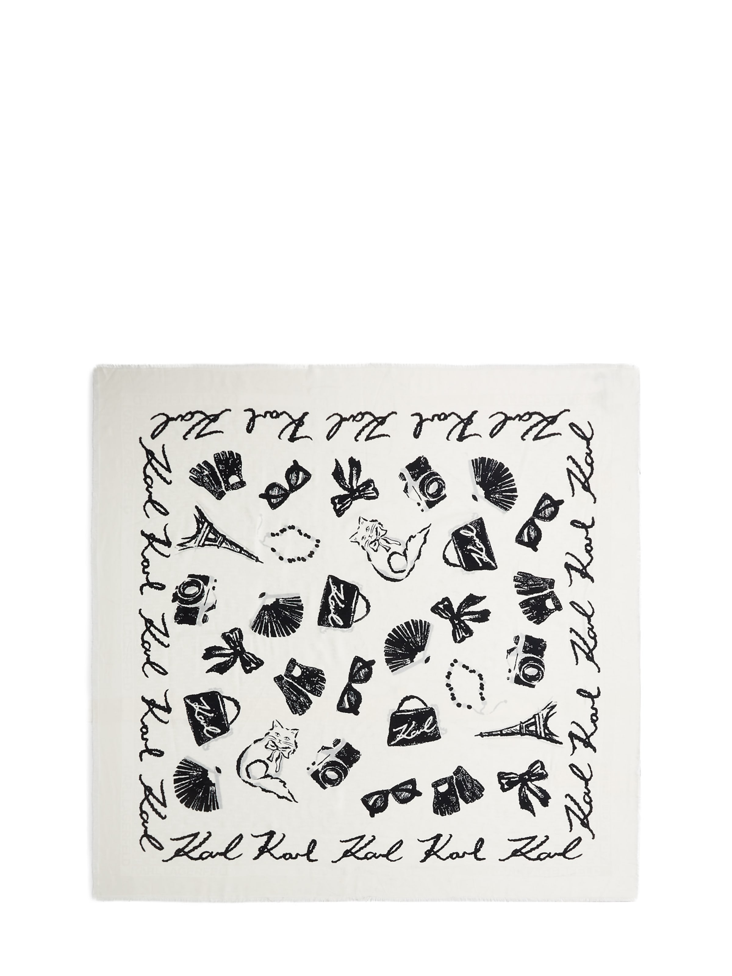 Écharpe Karl Lagerfeld en blanc : devant