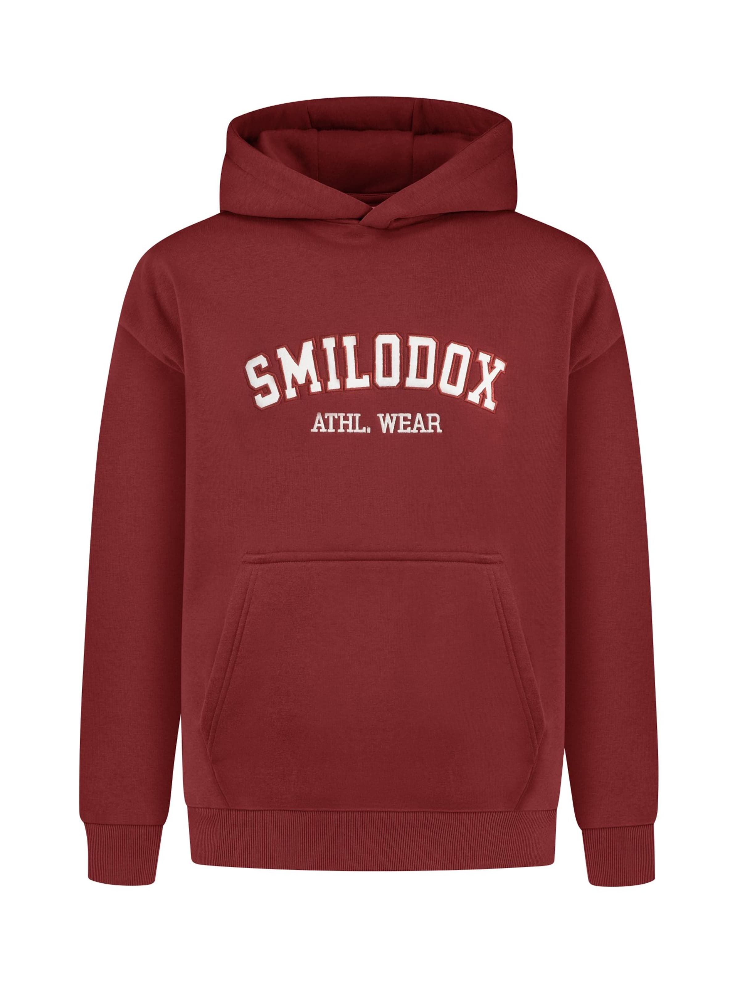 Smilodox Hoodie ' Kayson ' in Rot: Vorderseite