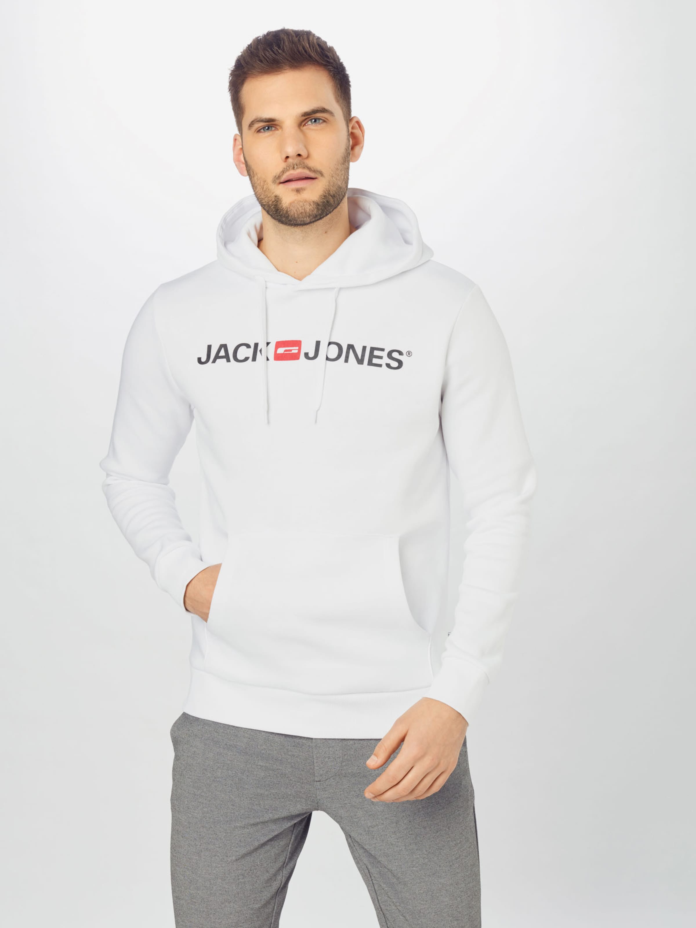 Männer Sweat JACK & JONES Sweatshirt in Weiß - BJ72694
