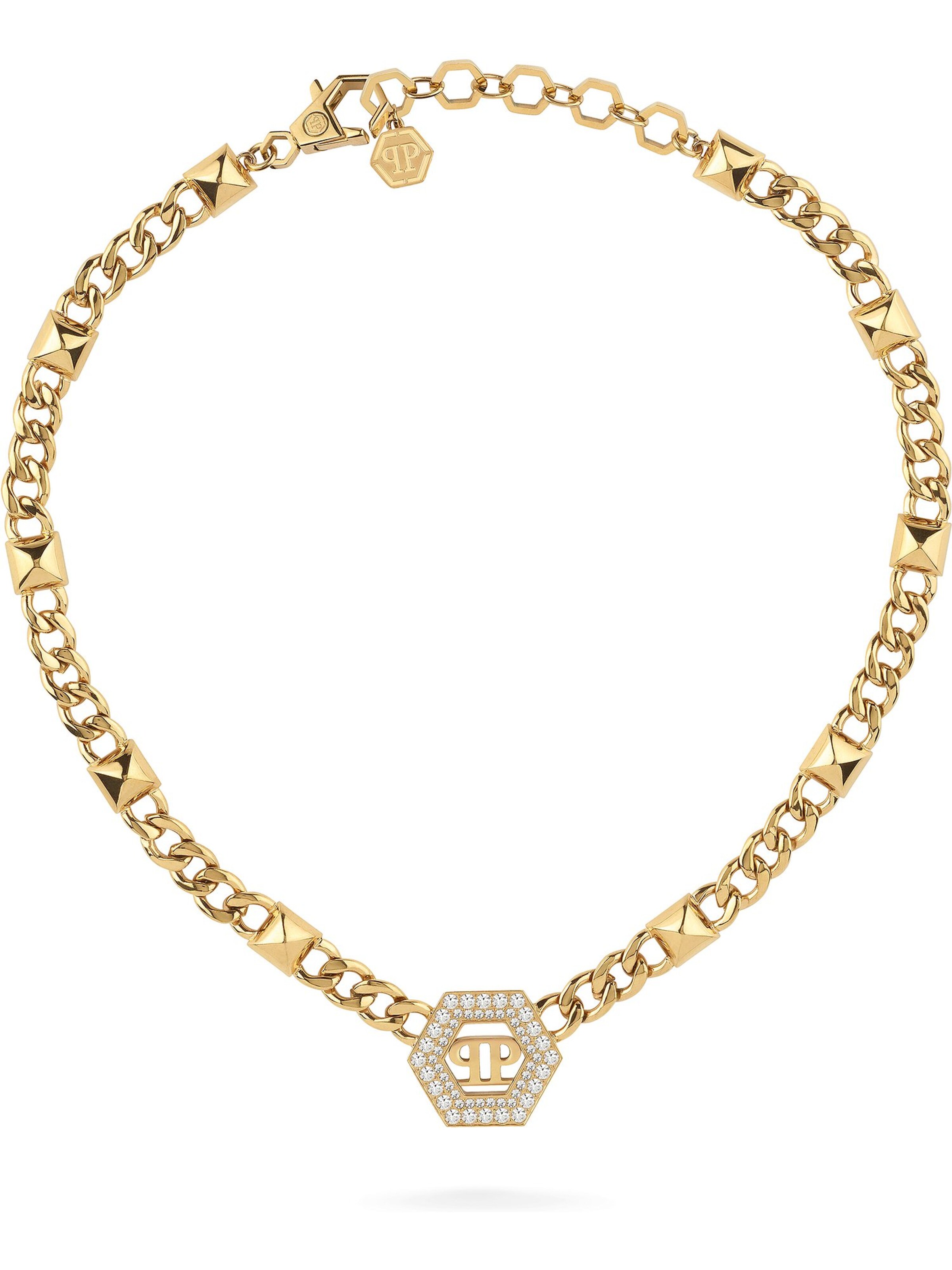 Chaîne Philipp Plein en jaune : devant