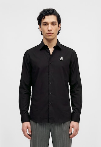 Karl Lagerfeld Regular fit Button Up Shirt in Black: front