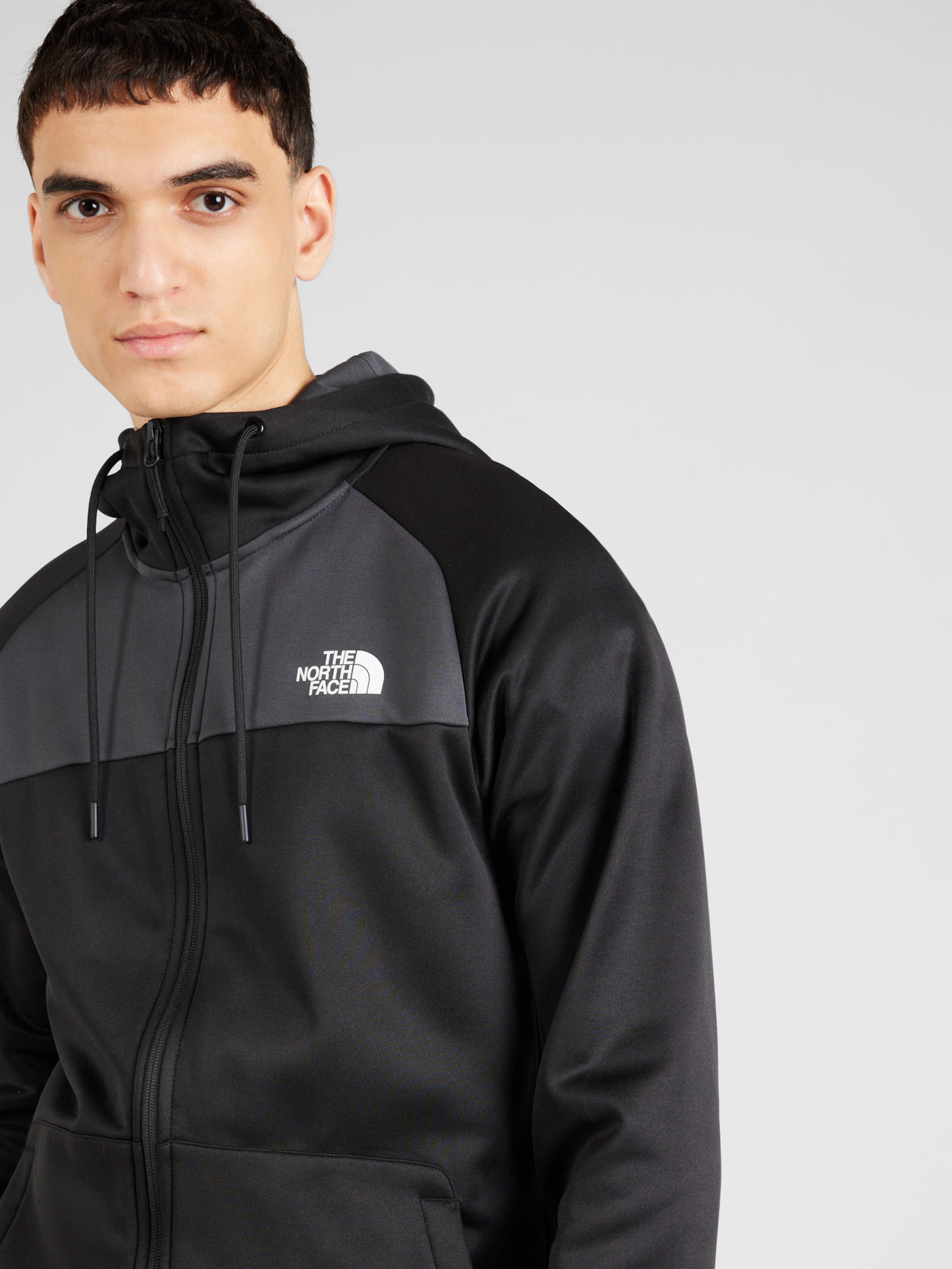 THE NORTH FACE Athletic Zip Up Hoodie Reaxion in Black ABOUT YOU