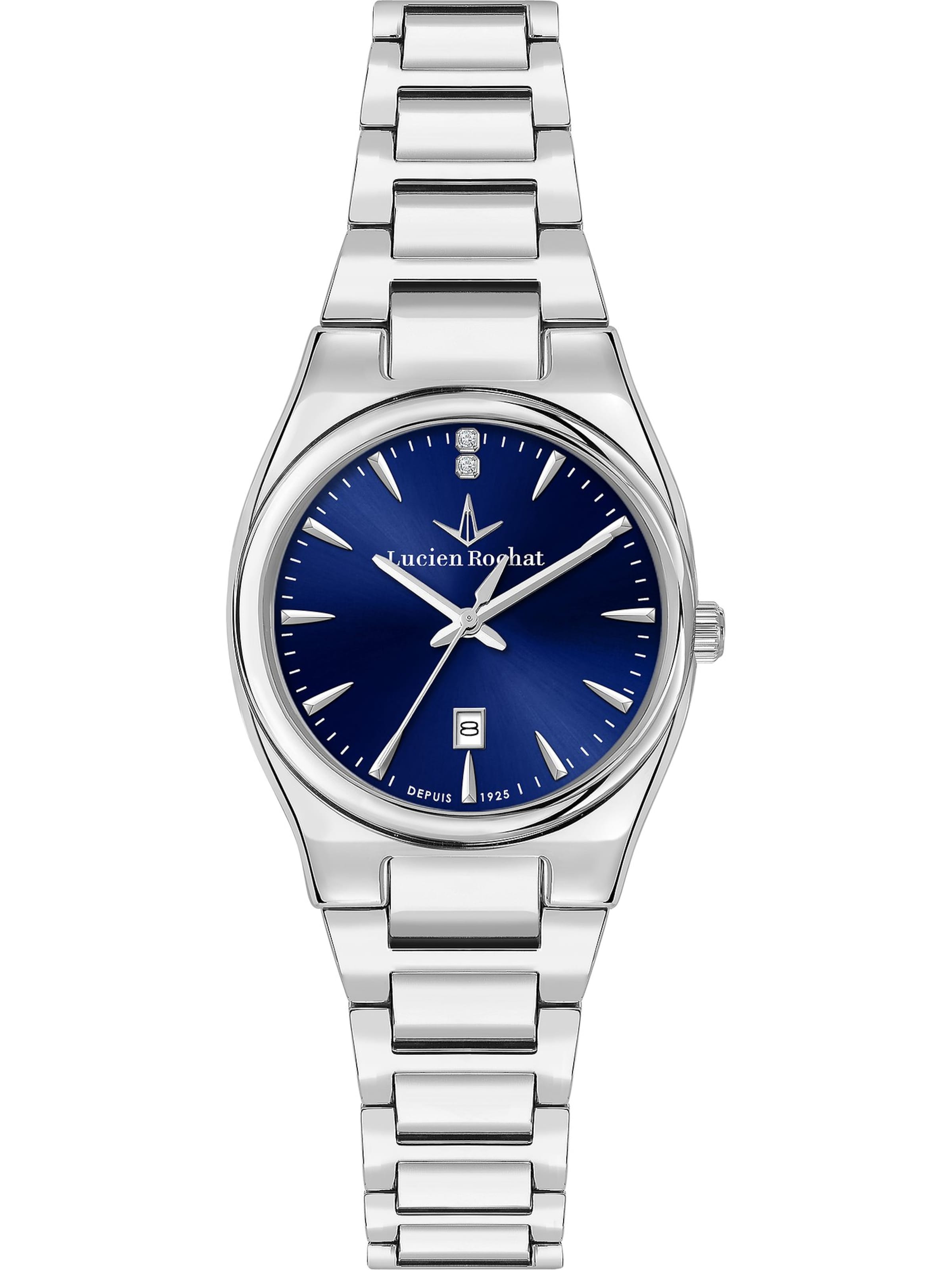 Lucien Rochat Analoguhr in Silber: Vorderseite