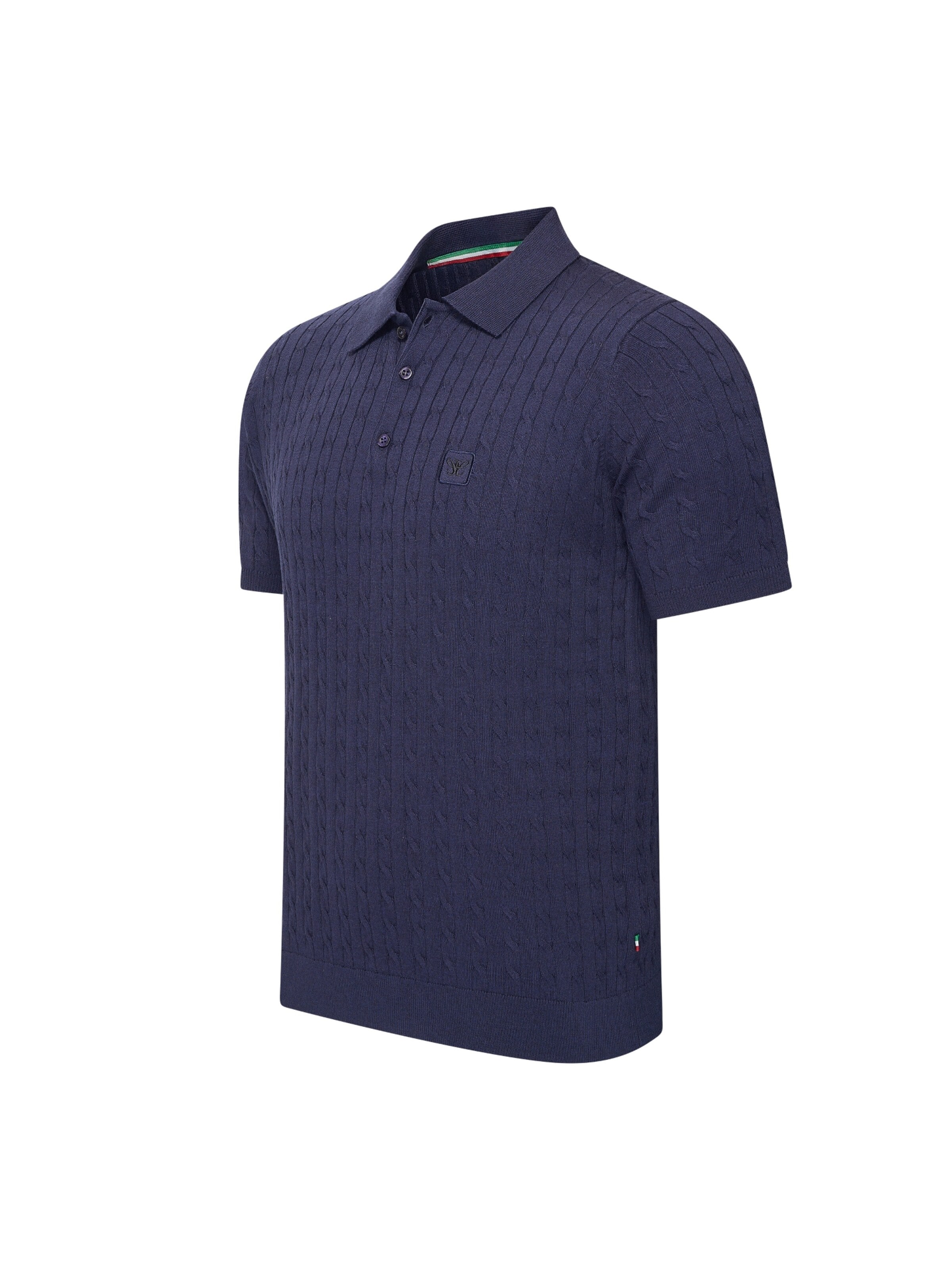 CAPPUCCINO Shirt 'Cappuccino Italia ''Caorle Cable Knit''' in Blue: front