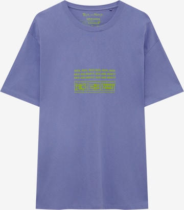 T-Shirt Pull&Bear en violet : devant