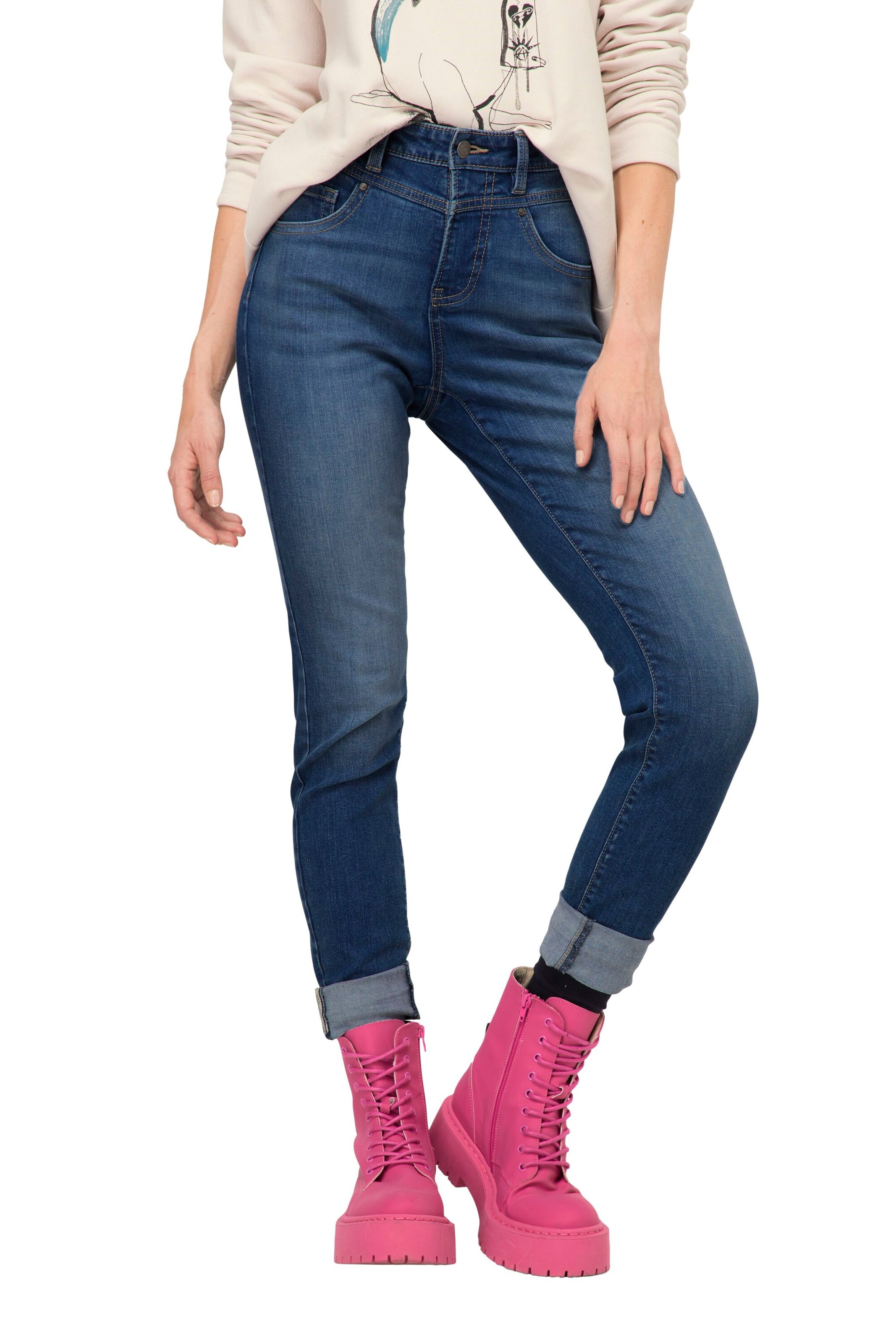 LAURASØN Slimfit Jeans in Blau