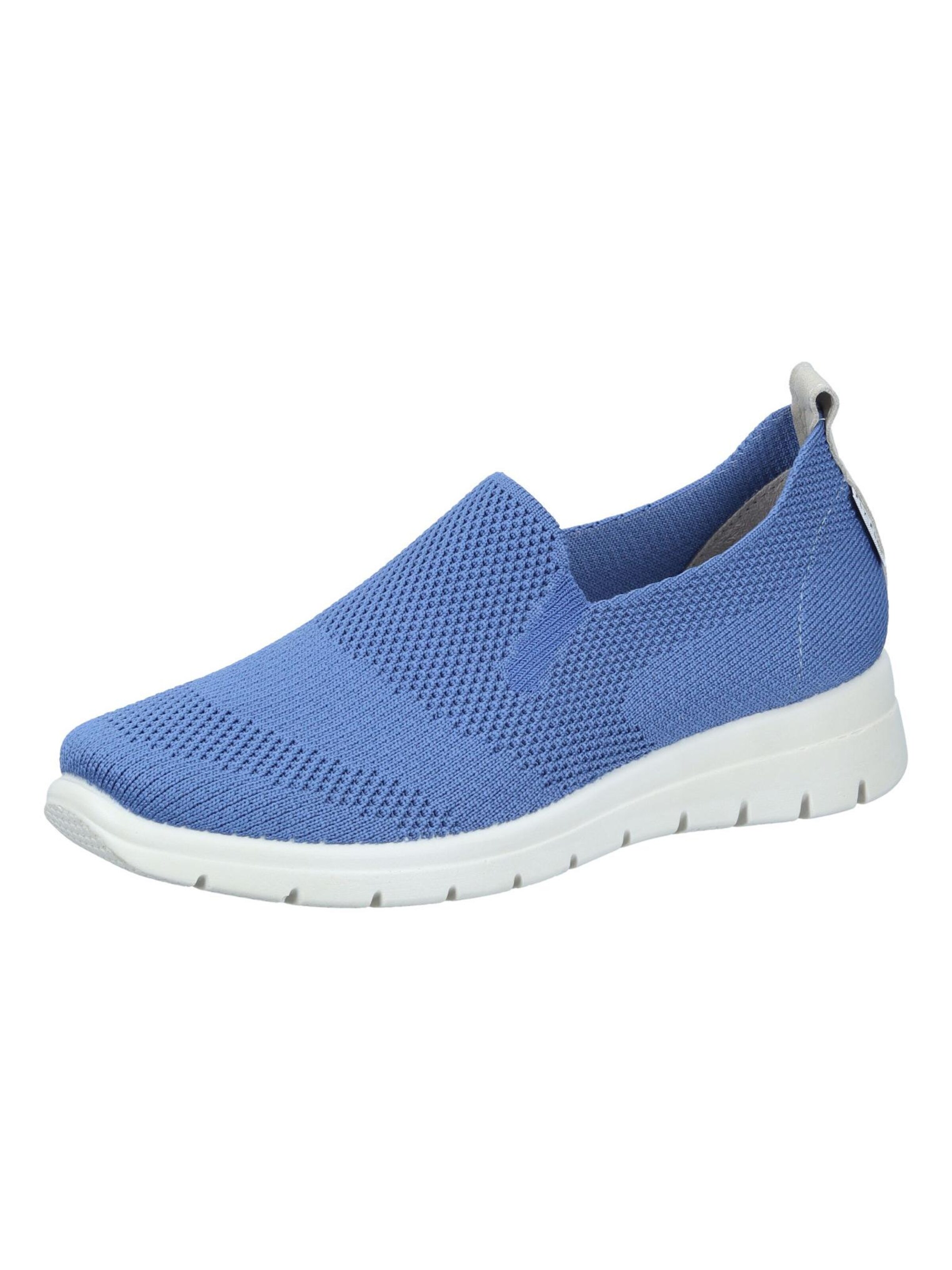 FLY FLOT Classic Flats 'Slipper' in Blue: front