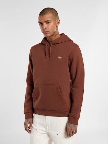 DICKIES Sweatshirt 'Oakport' in Braun: Vorderseite