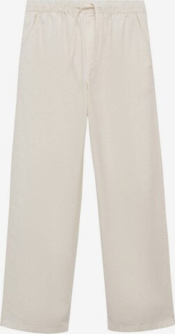 MANGO TEEN Loose fit Pants 'Comfy' in White: front