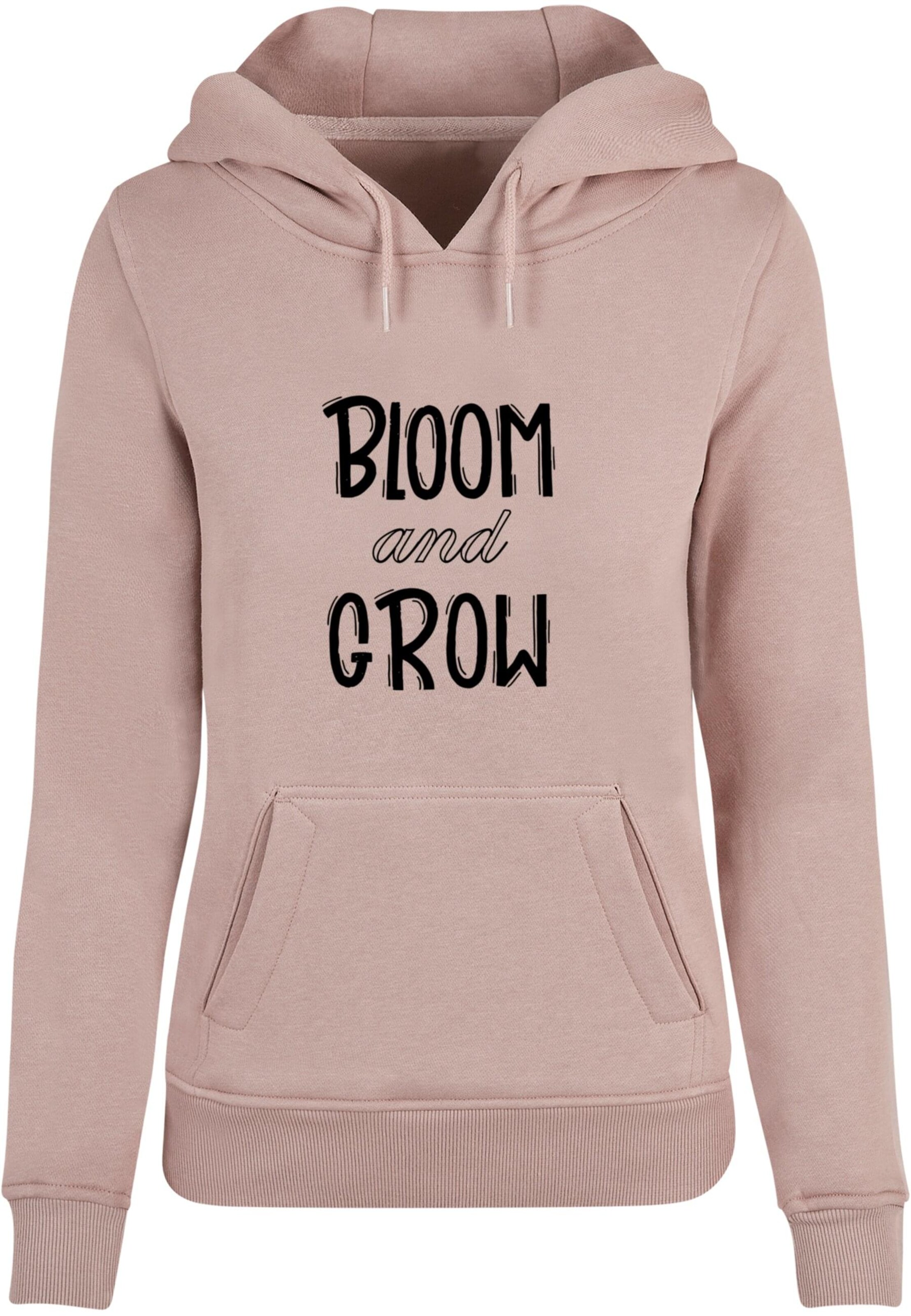 Merchcode Sweatshirt 'Spring - Bloom And Grow' in Pink: Vorderseite