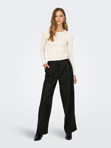 JDY Wide leg Bandplooibroek 'JDYCHARLY' in Zwart