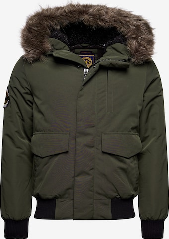 Superdry Regular fit Winterjas 'Everest ' in Groen: voorkant