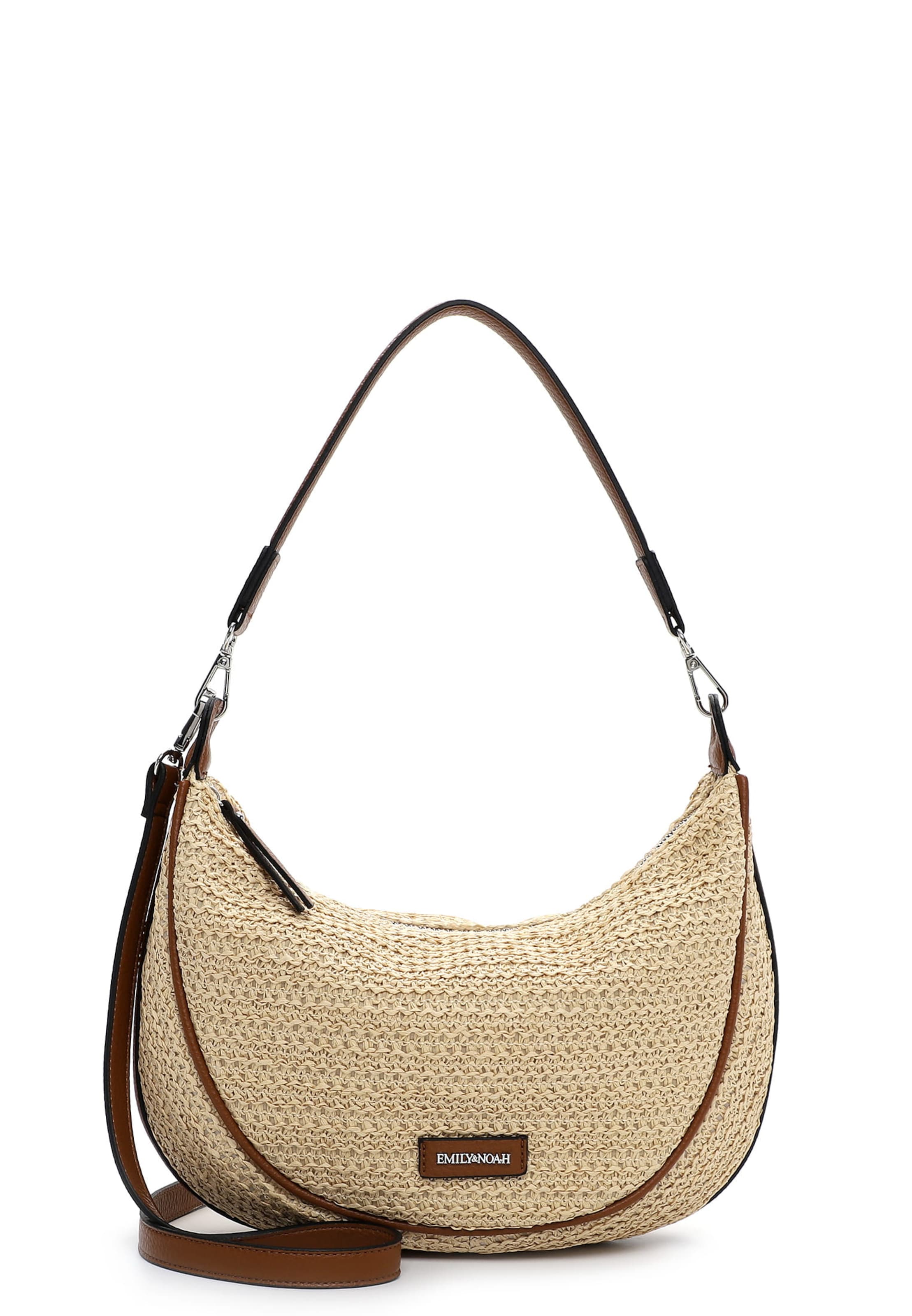 Emily & Noah Skuldertaske 'Elda' i beige: forside