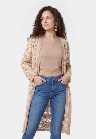 usha FESTIVAL Gebreid vest in Beige: voorkant