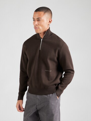 JACK & JONES Πουλόβερ 'JORVESTERBRO' σε καφέ: μπροστά