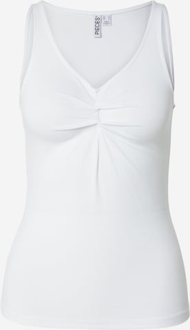 PIECES - Top en blanco: frente