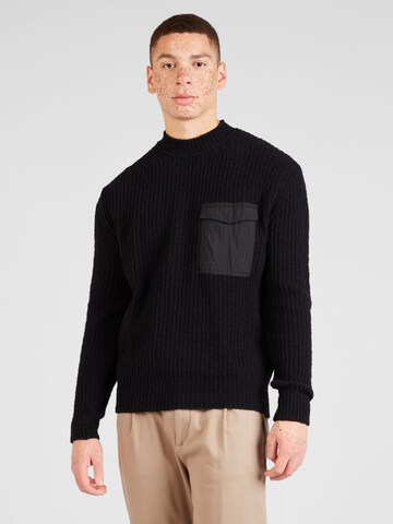 BOSS Sweater 'Kaltamo' in Black: front