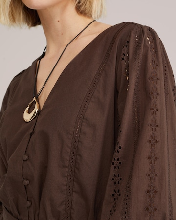 Robe-chemise WE Fashion en marron