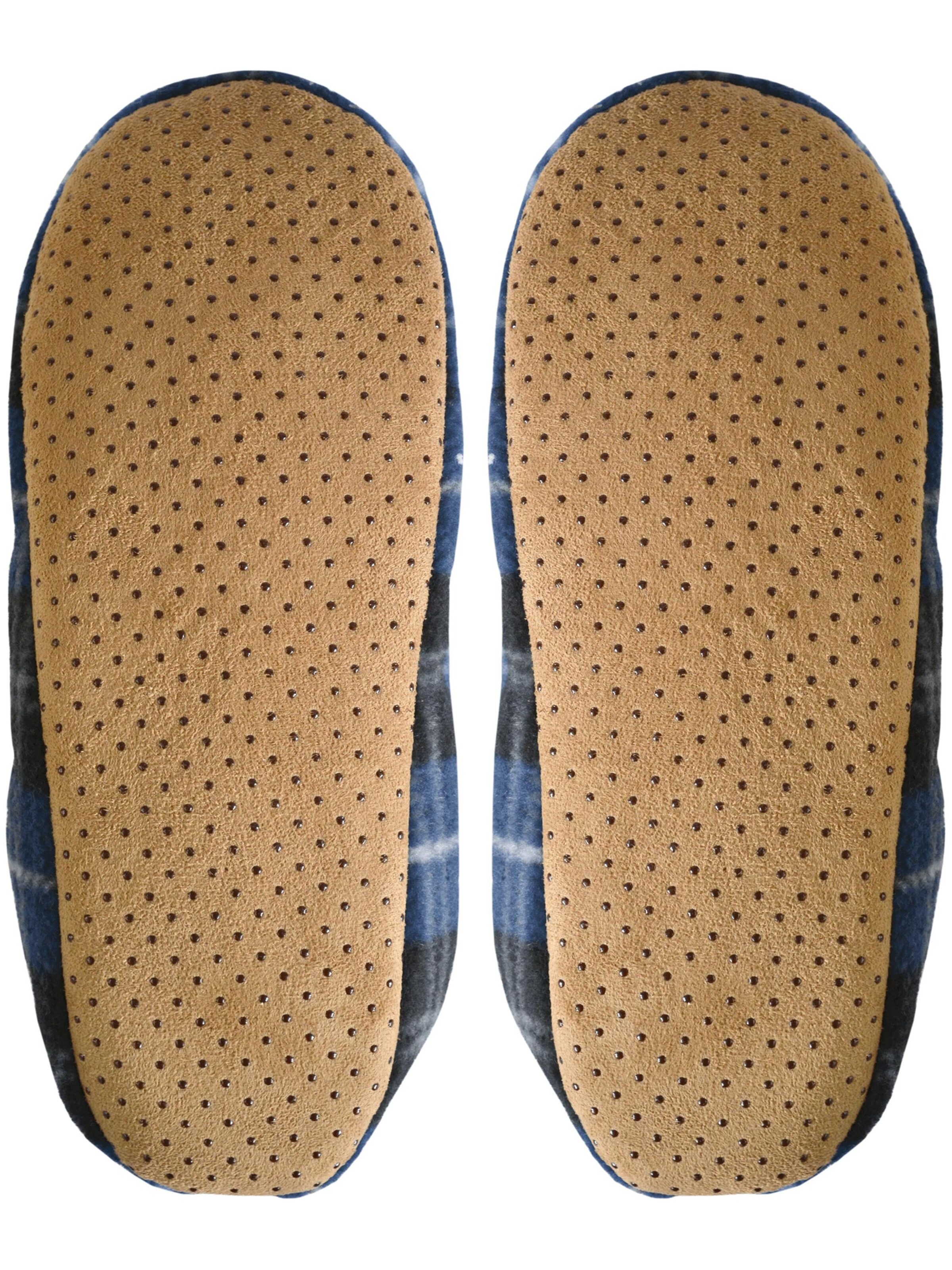 normani Hausschuh 'Karo' in Blau