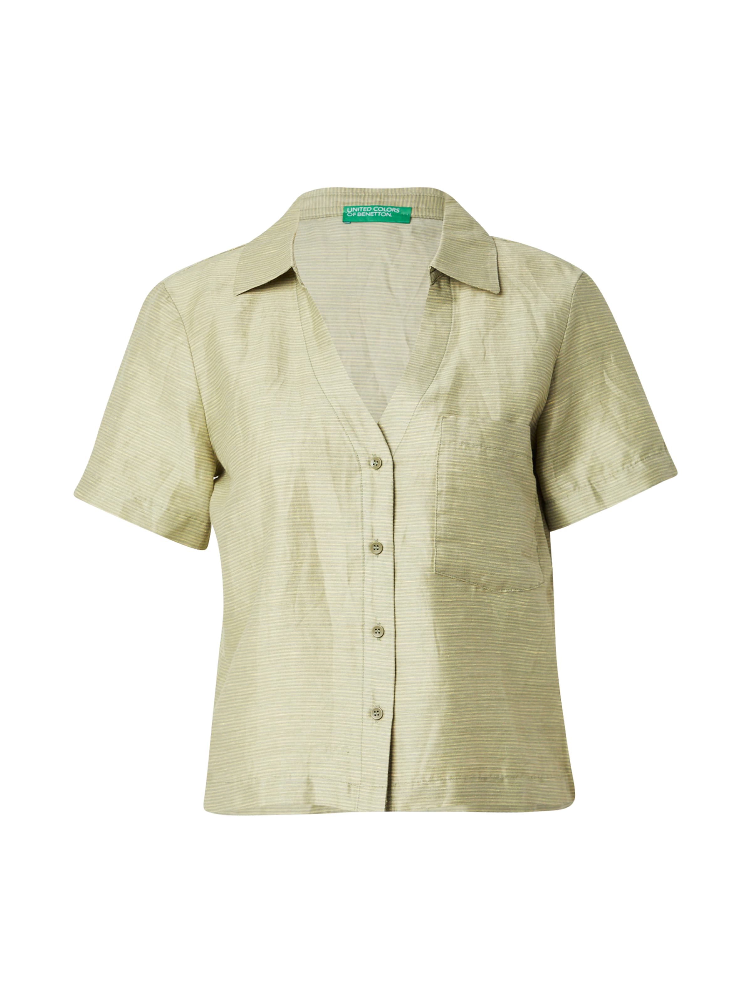 Camicia da donna di UNITED COLORS OF BENETTON in verde: frontale
