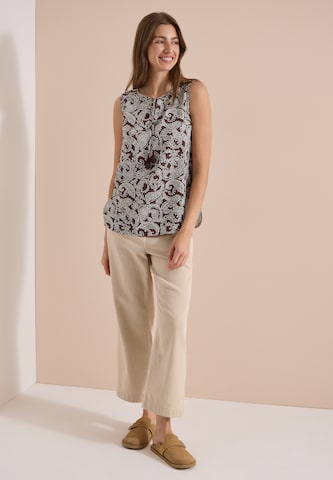 CECIL Blusentop mit Split Neck und Print in Braun